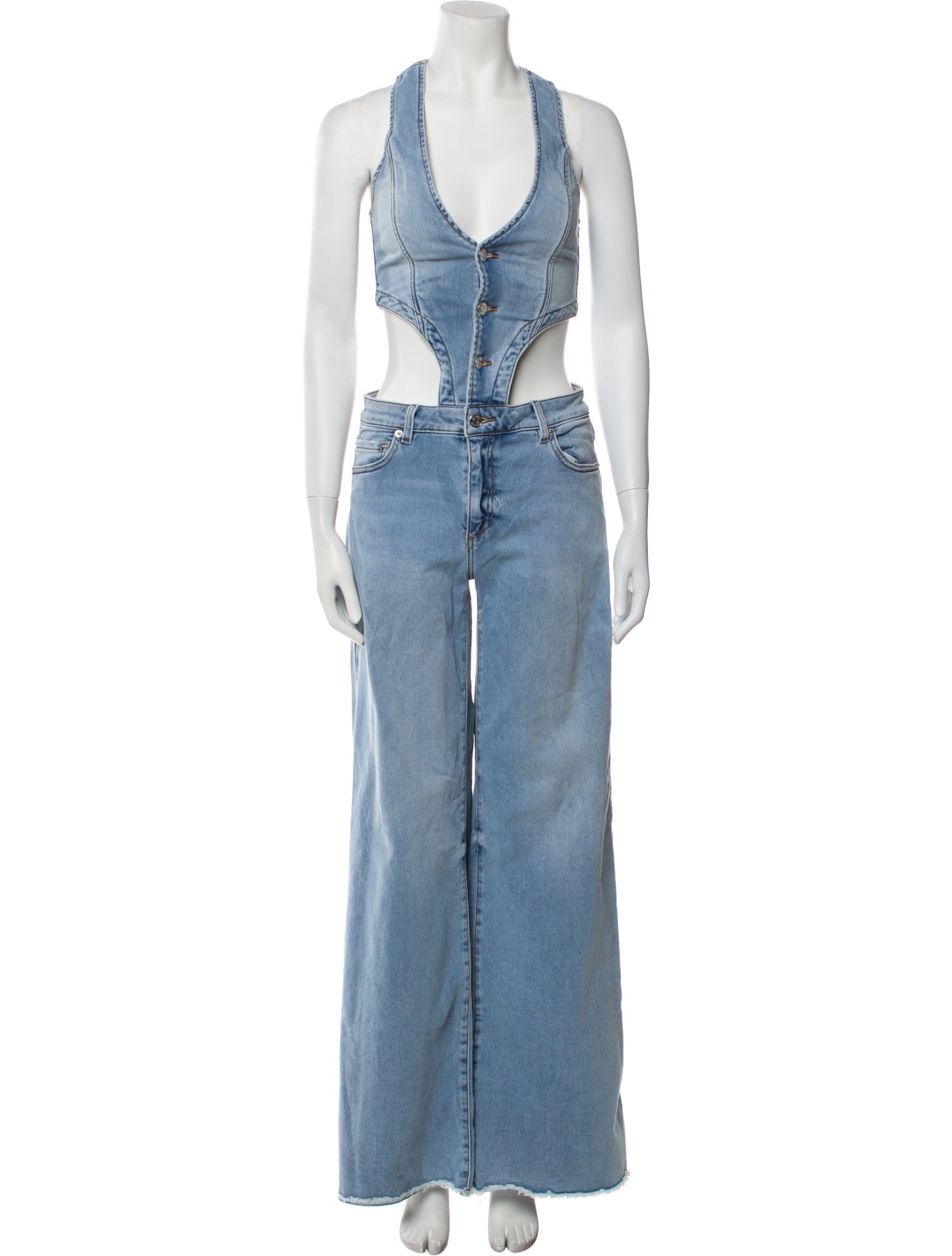 SER.O.YA Plunge Neckline Jumpsuit
