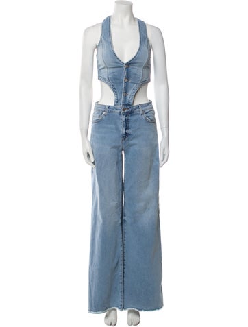 Ser.o.ya Jumpsuits and Rompers Plunge Neckline Jumpsuit XS