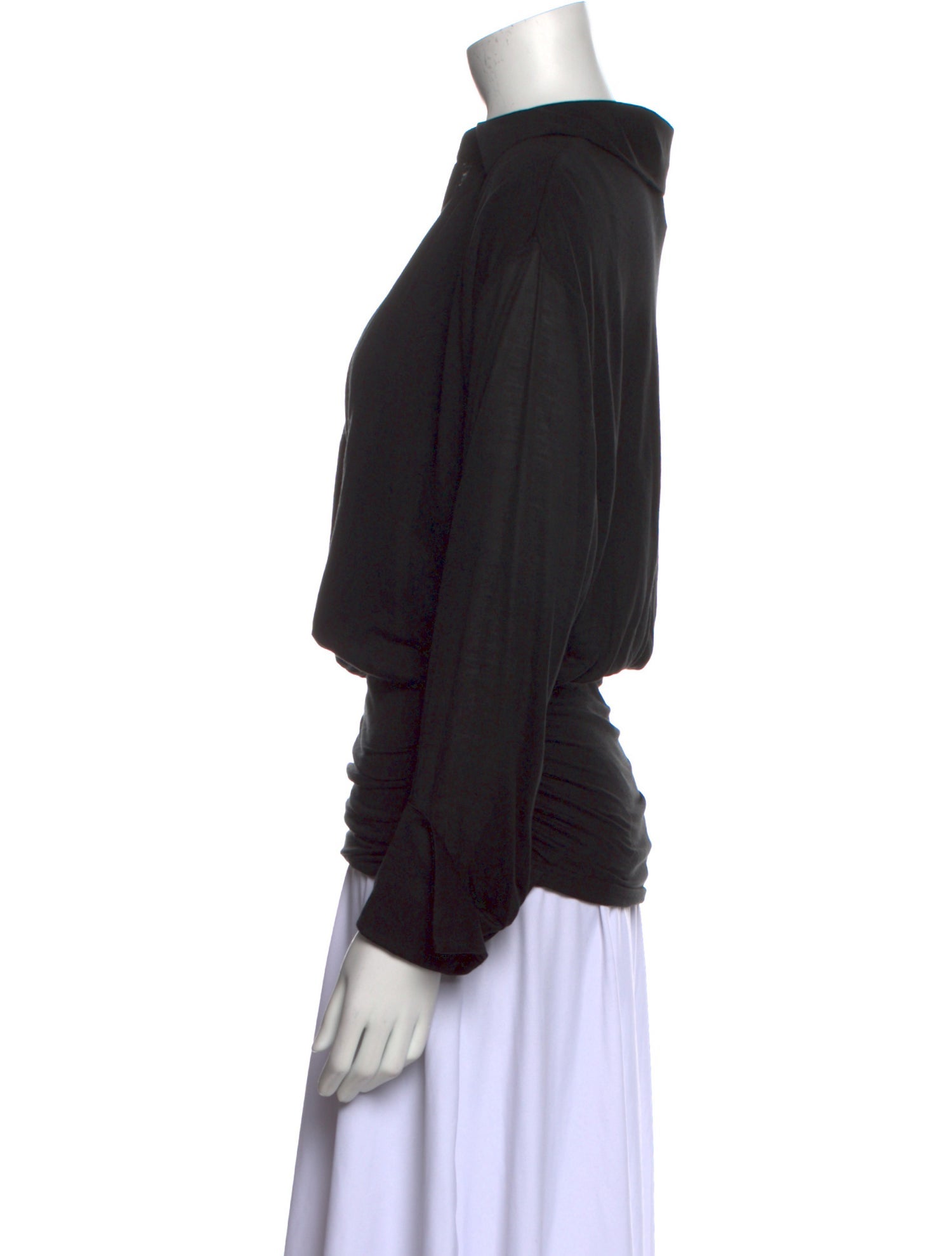 SER.O.YA Plunge Neckline Long Sleeve Sweatshirt