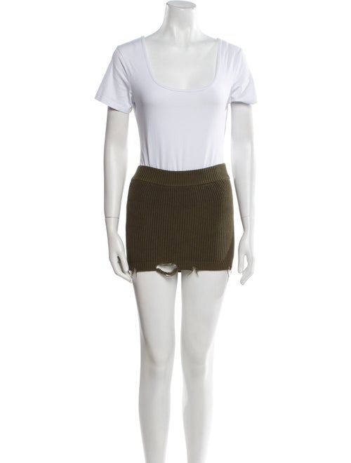 SER.O.YA Raw-Edge Trim Skirt Set