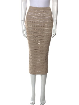 SER.O.YA Lace Pattern Knee-Length Skirt