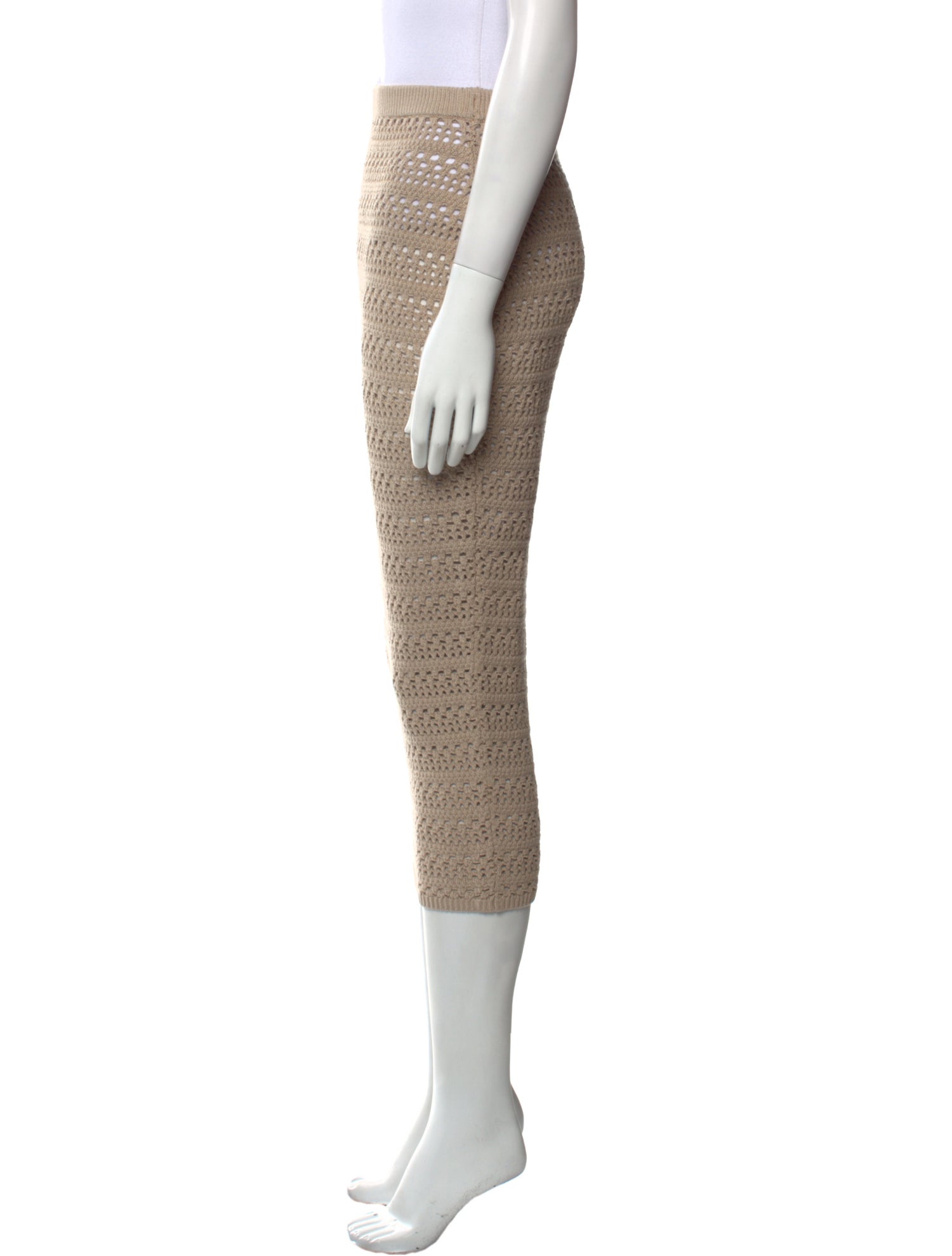 SER.O.YA Lace Pattern Knee-Length Skirt