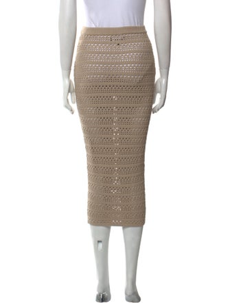 SER.O.YA Lace Pattern Knee-Length Skirt