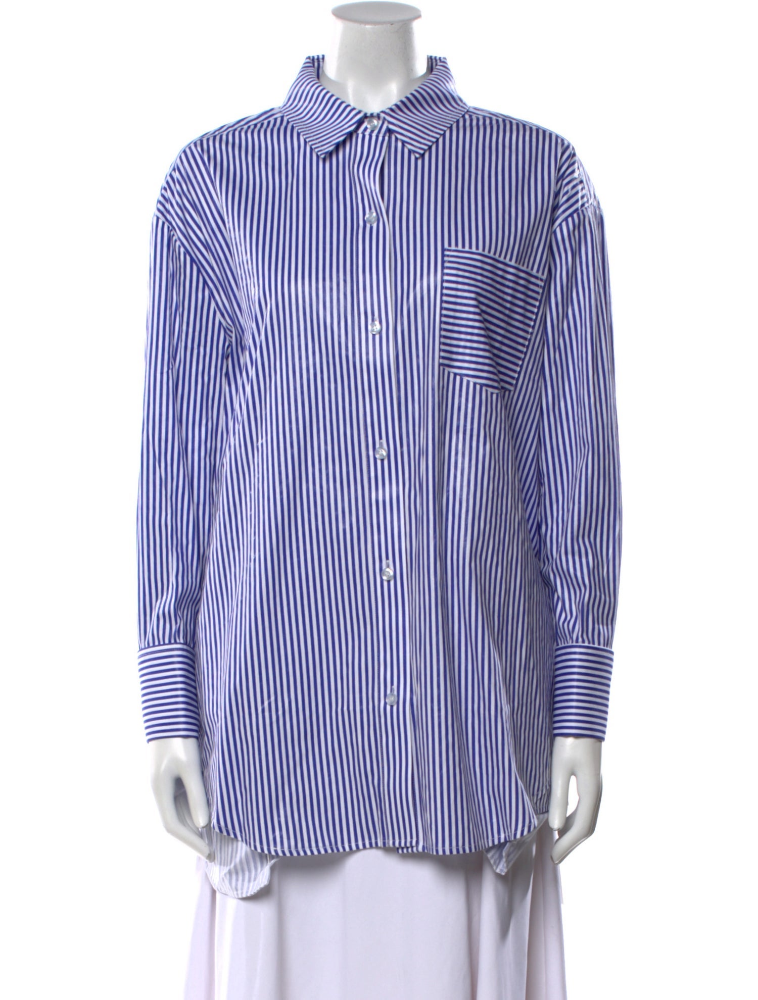 SER.O.YA Striped Long Sleeve Button-Up Top w/ Tags