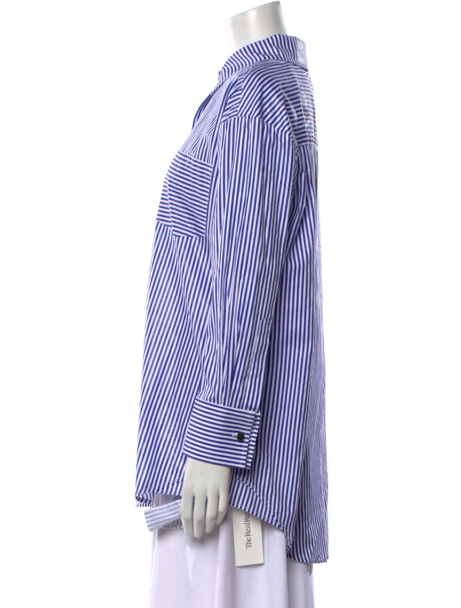 SER.O.YA Striped Long Sleeve Button-Up Top w/ Tags