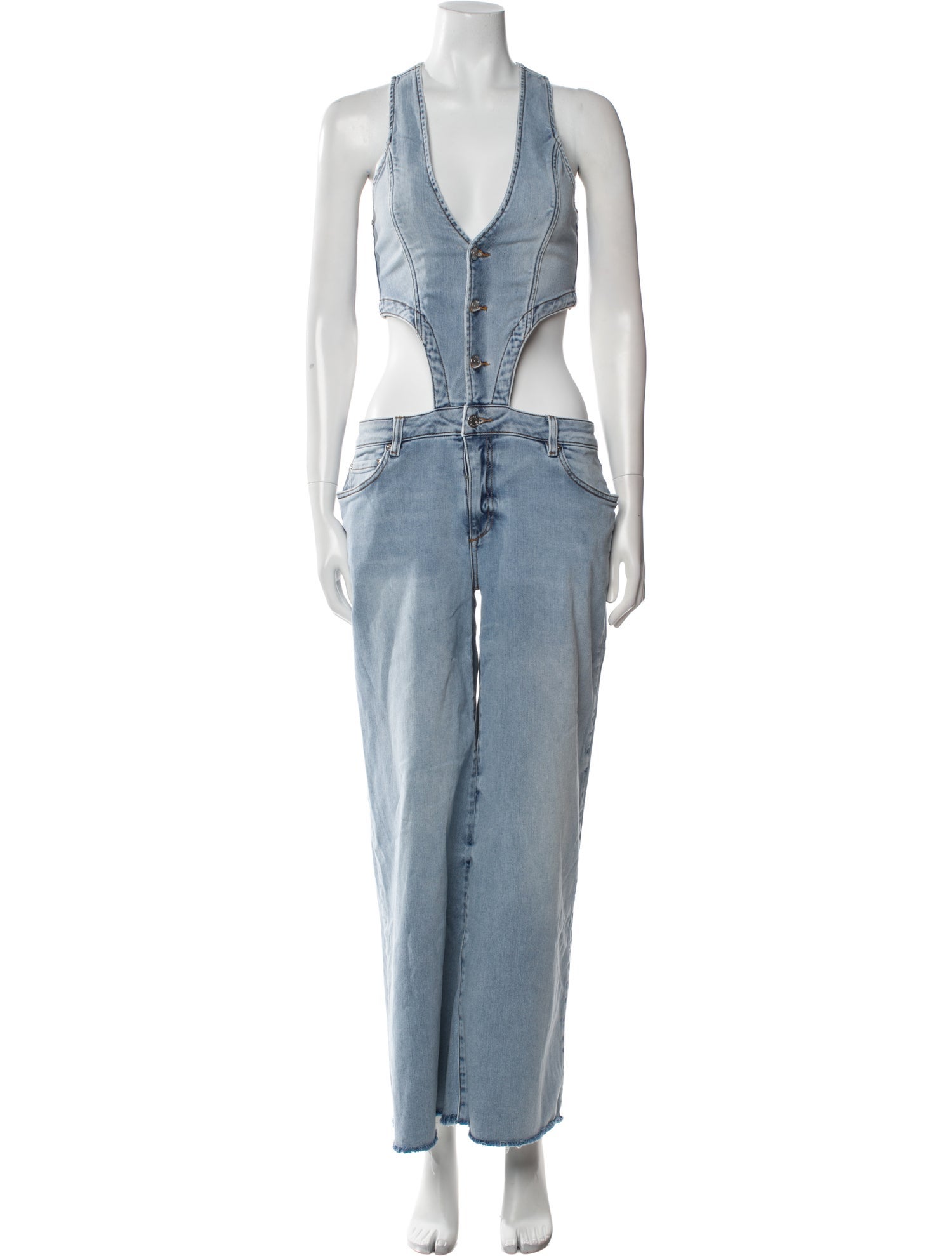 SER.O.YA Plunge Neckline Jumpsuit