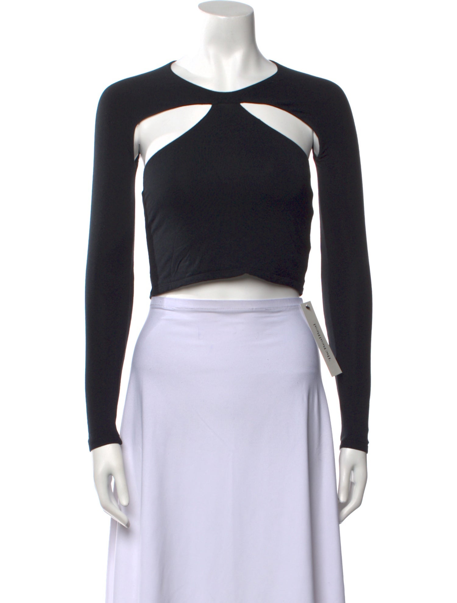 SER.O.YA Crew Neck Long Sleeve Crop Top