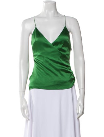 SER.O.YA Silk V-Neck Top