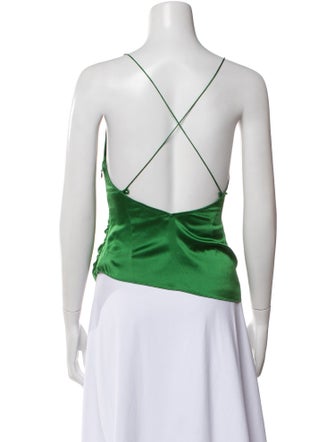 SER.O.YA Silk V-Neck Top