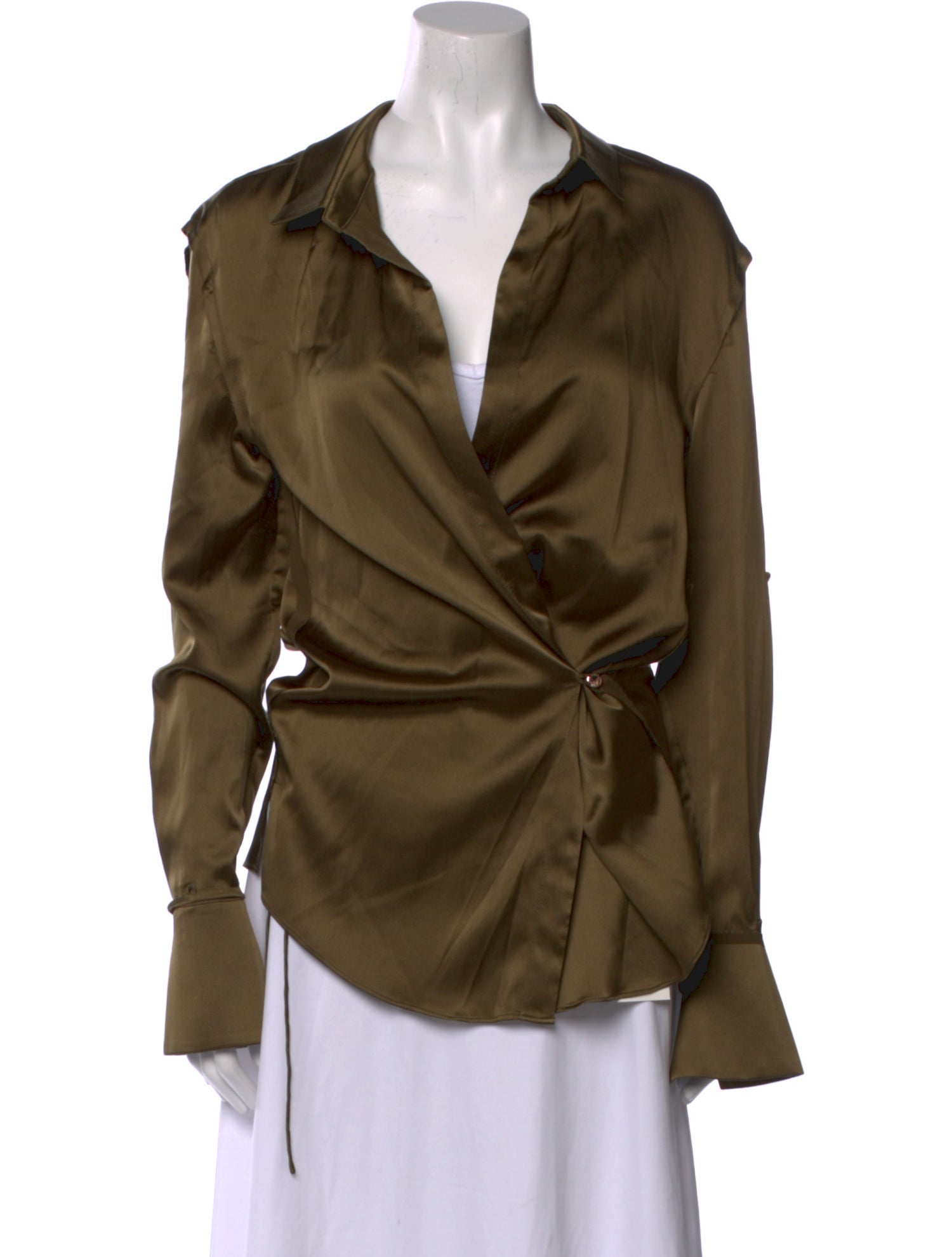 SER.O.YA Silk Cowl Neck Blouse