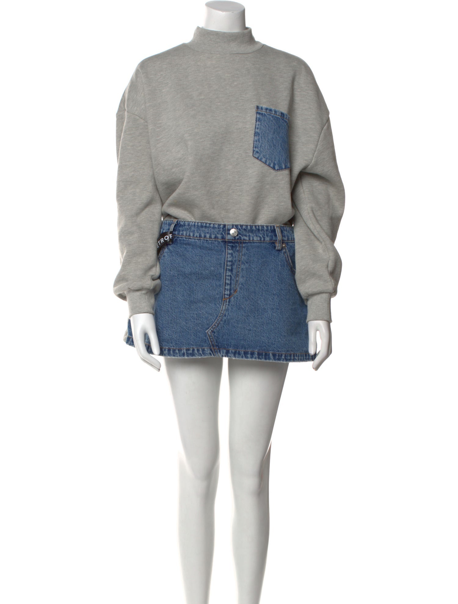 SER.O.YA Mock Neck Knee-Length Dress