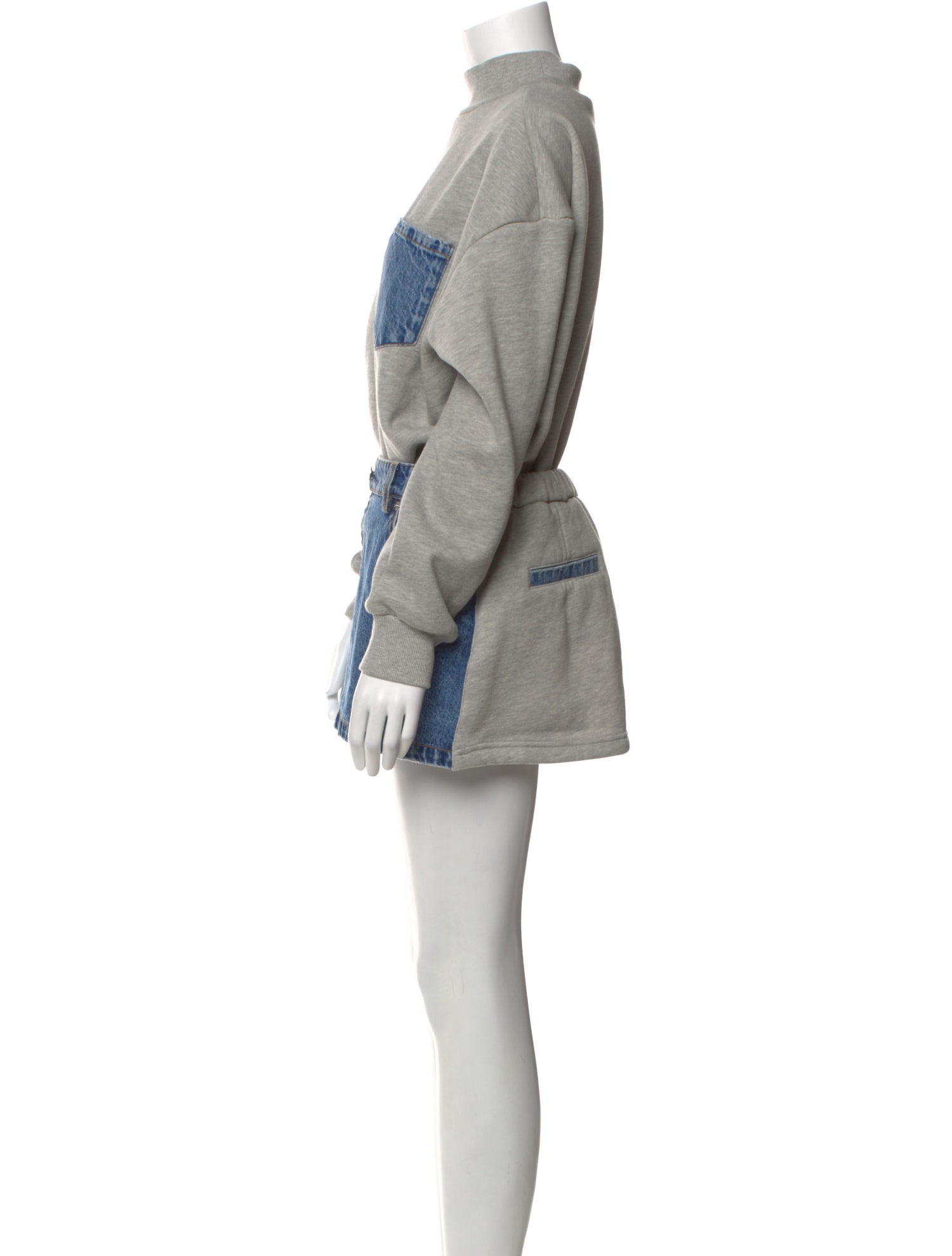 SER.O.YA Mock Neck Knee-Length Dress