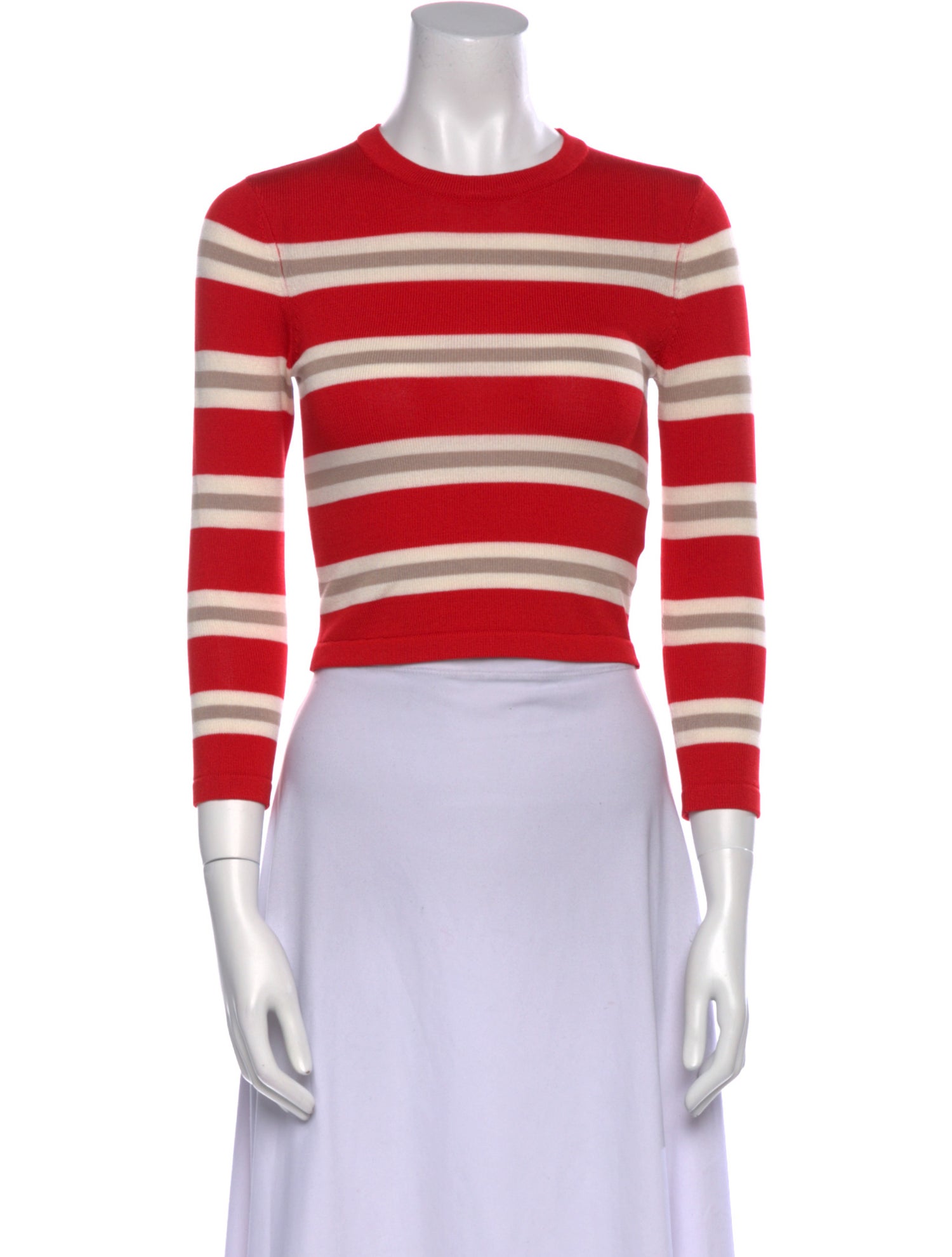 SER.O.YA Striped Crew Neck Crop Top w/ Tags