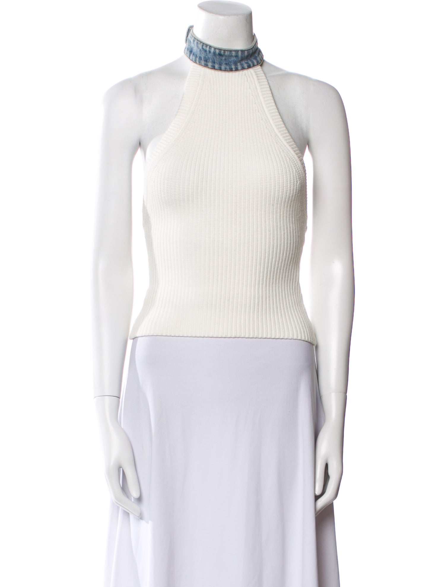 SER.O.YA Mock Neck Sleeveless Crop Top