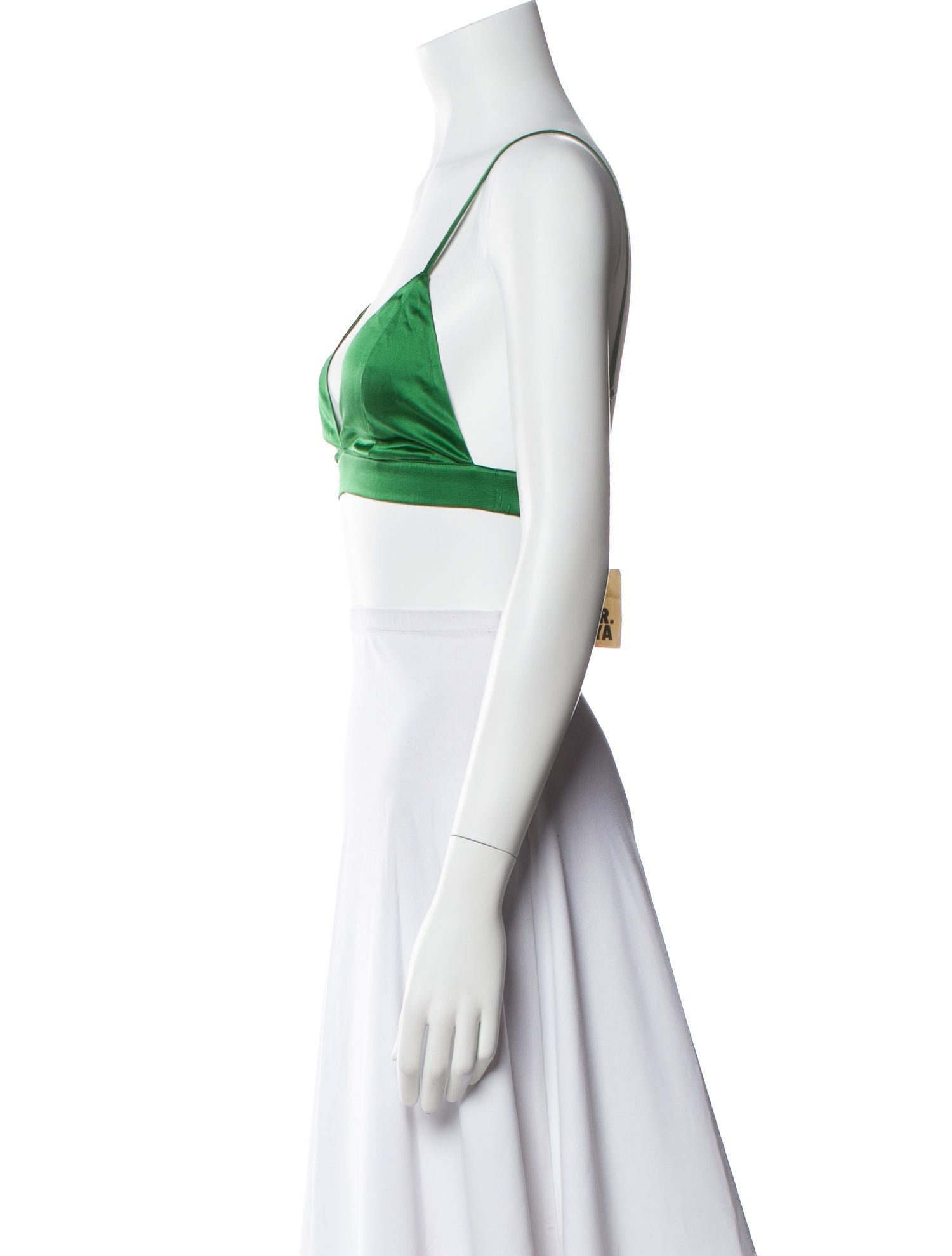 SER.O.YA Silk V-Neck Crop Top