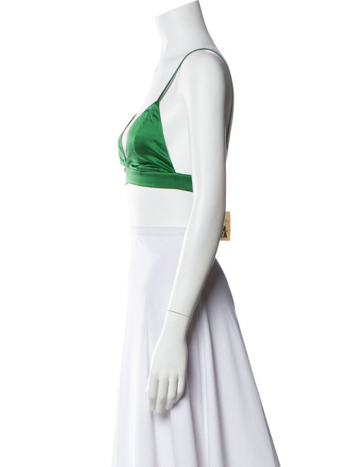 SER.O.YA Silk V-Neck Crop Top