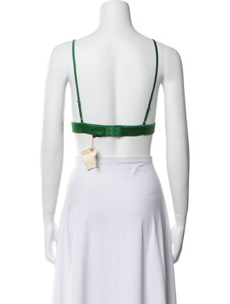 SER.O.YA Silk V-Neck Crop Top