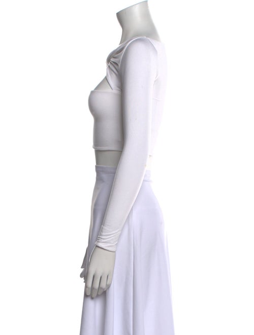 SER.O.YA Scoop Neck Long Sleeve Crop Top