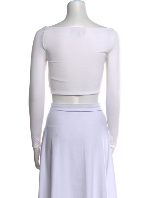 SER.O.YA Scoop Neck Long Sleeve Crop Top