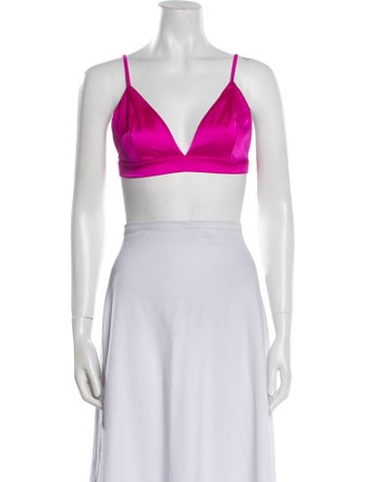 SER.O.YA Silk Sleeveless Crop Top