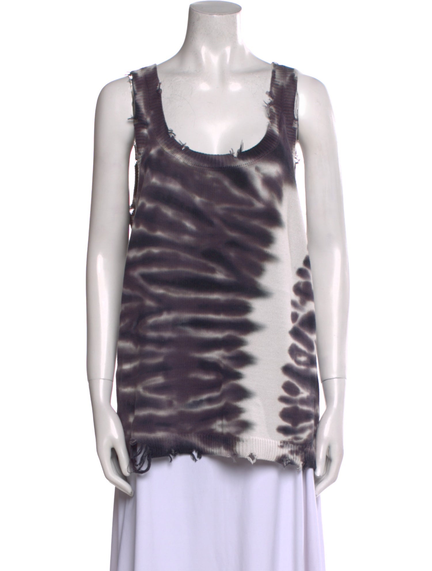 SER.O.YA Tie-Dye Print Scoop Neck Top