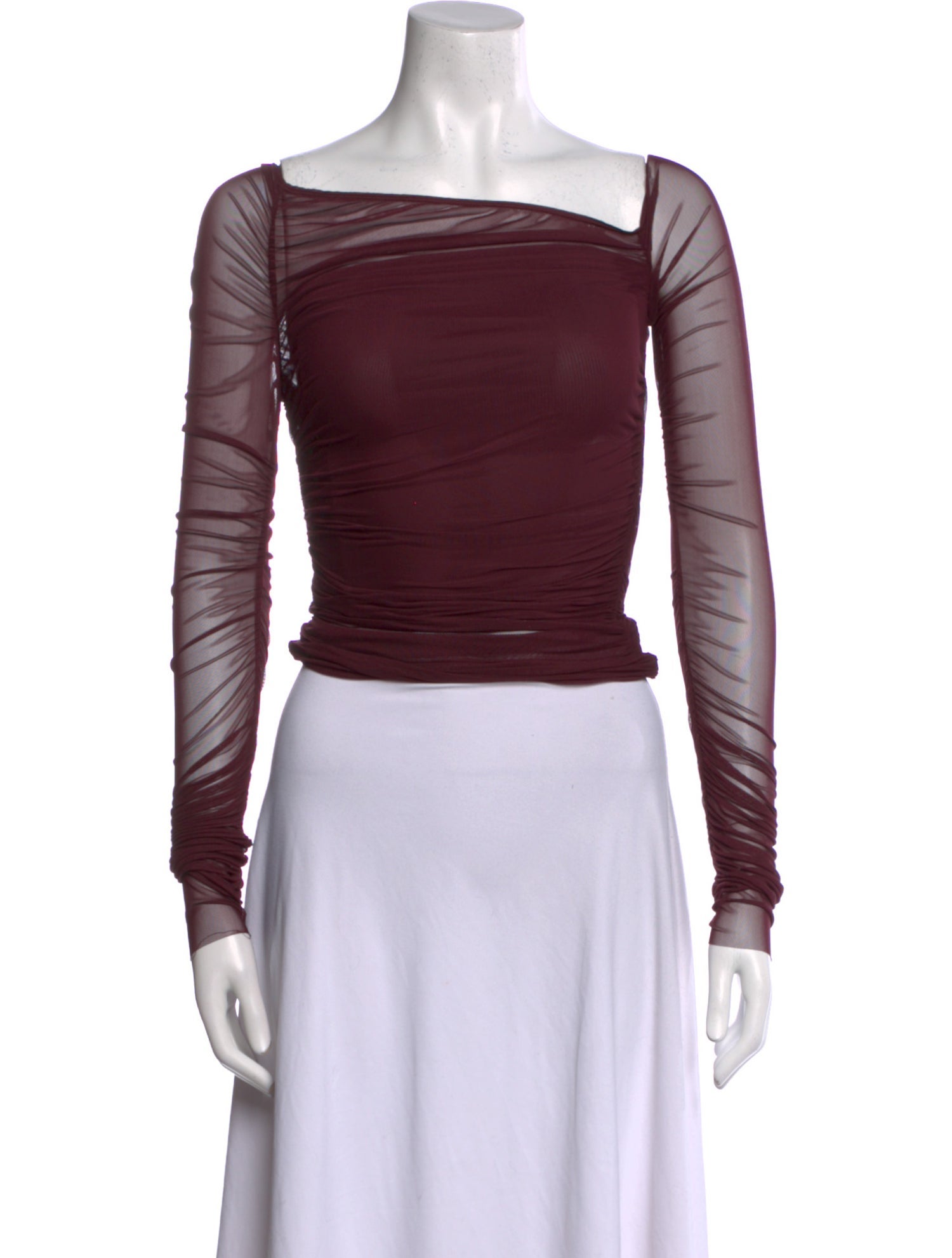 SER.O.YA Square Neckline Long Sleeve Crop Top