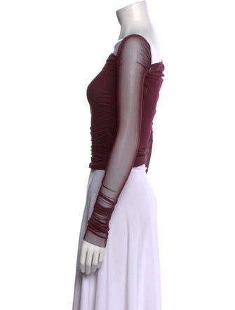 SER.O.YA Square Neckline Long Sleeve Crop Top