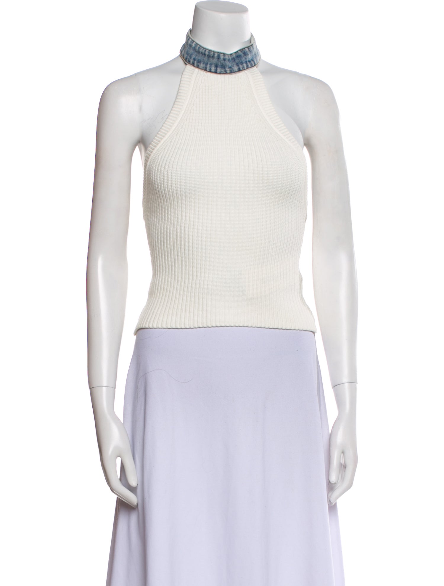 SER.O.YA Mock Neck Sleeveless Crop Top w/ Tags