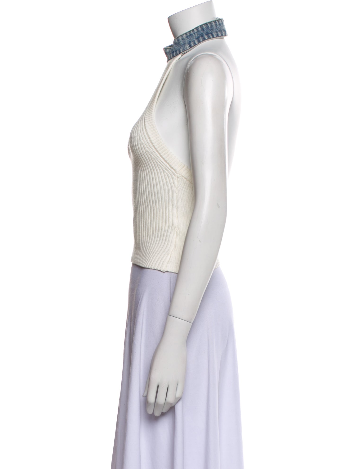 SER.O.YA Mock Neck Sleeveless Crop Top w/ Tags