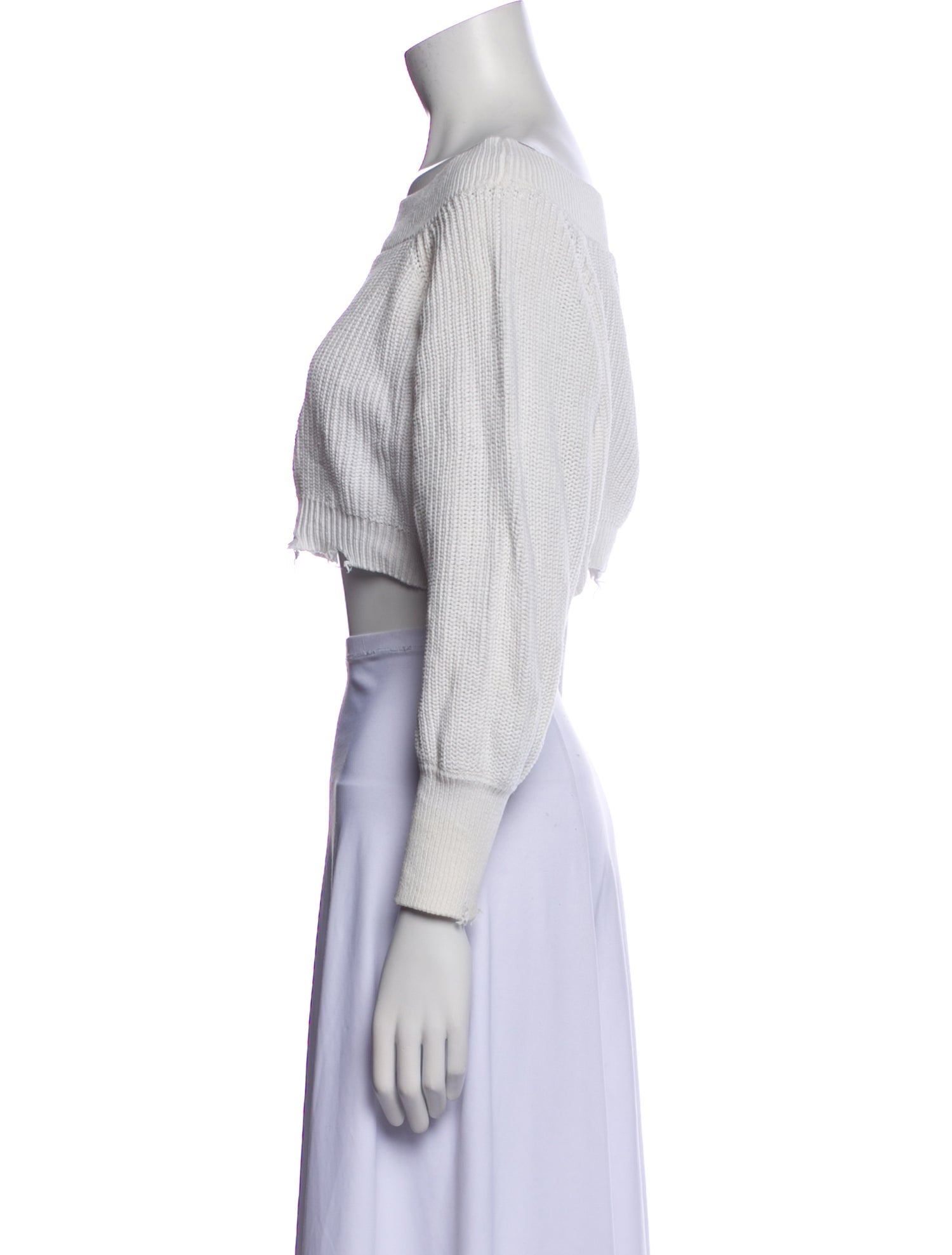 SER.O.YA Off-The-Shoulder Three-Quarter Sleeve Crop Top