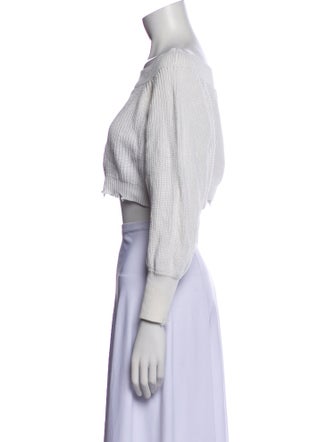 SER.O.YA Off-The-Shoulder Three-Quarter Sleeve Crop Top