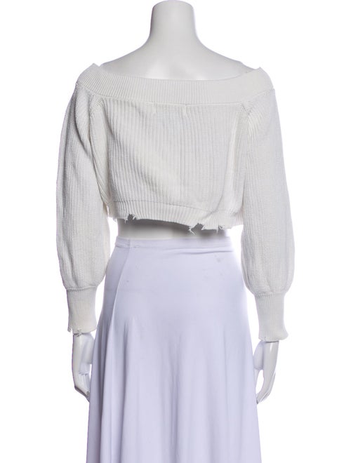 SER.O.YA Off-The-Shoulder Three-Quarter Sleeve Crop Top