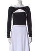 SER.O.YA Bateau Neckline Long Sleeve Crop Top
