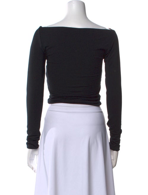 SER.O.YA Bateau Neckline Long Sleeve Crop Top