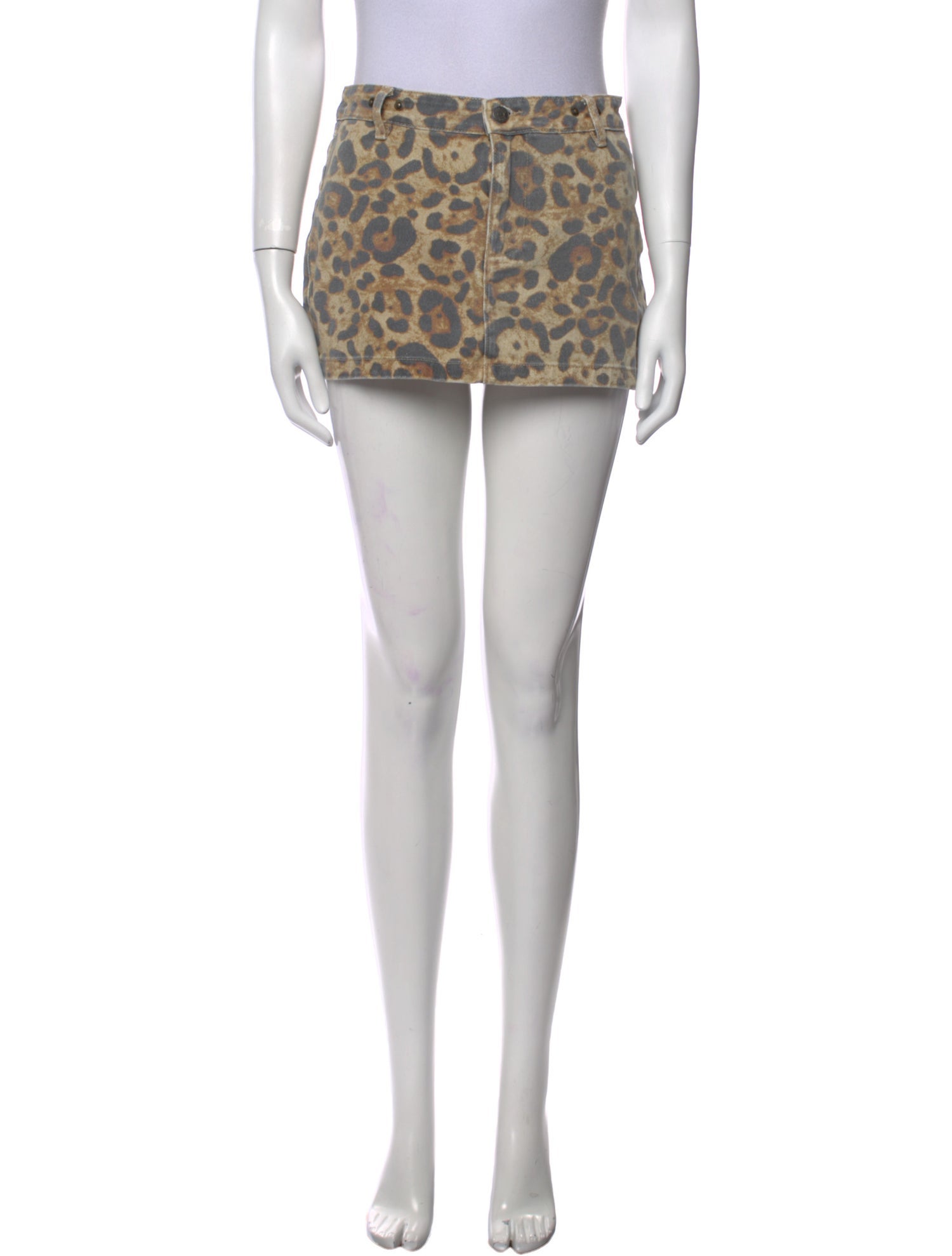 SER.O.YA Animal Print Mini Skirt