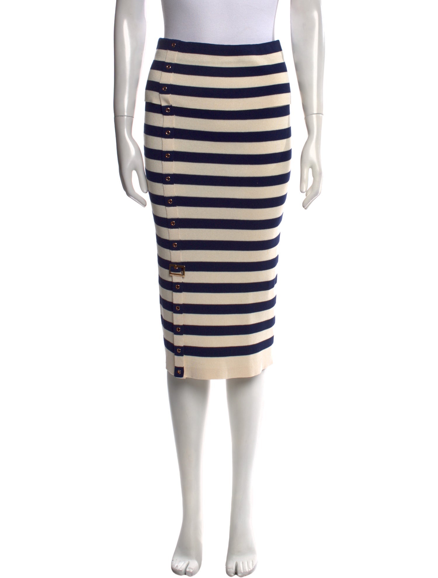 SER.O.YA Striped Knee-Length Skirt