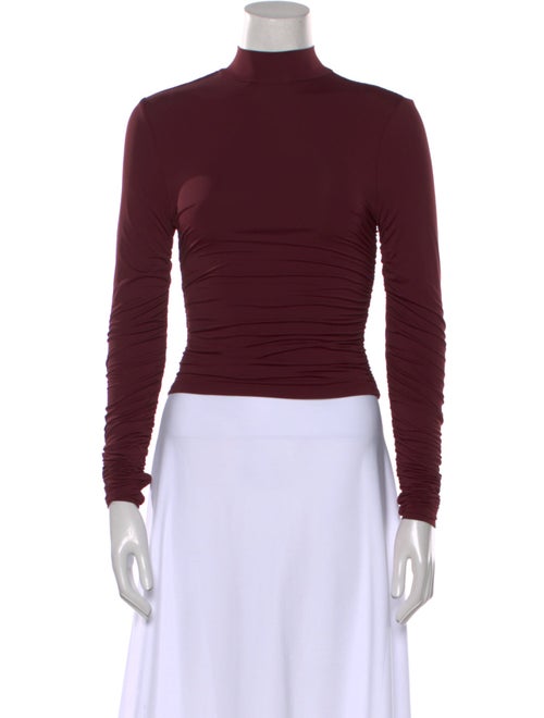 SER.O.YA Mock Neck Long Sleeve Crop Top