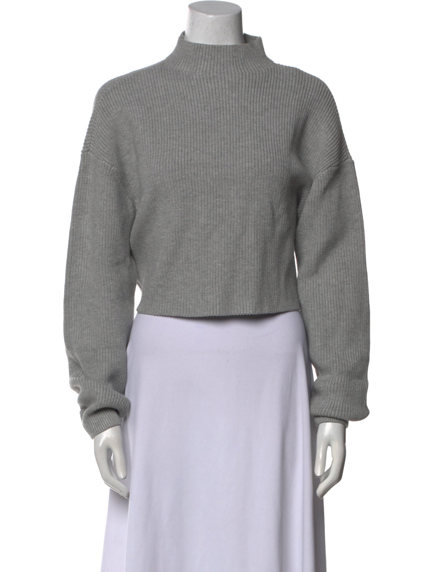 SER.O.YA Mock Neck Long Sleeve Crop Top