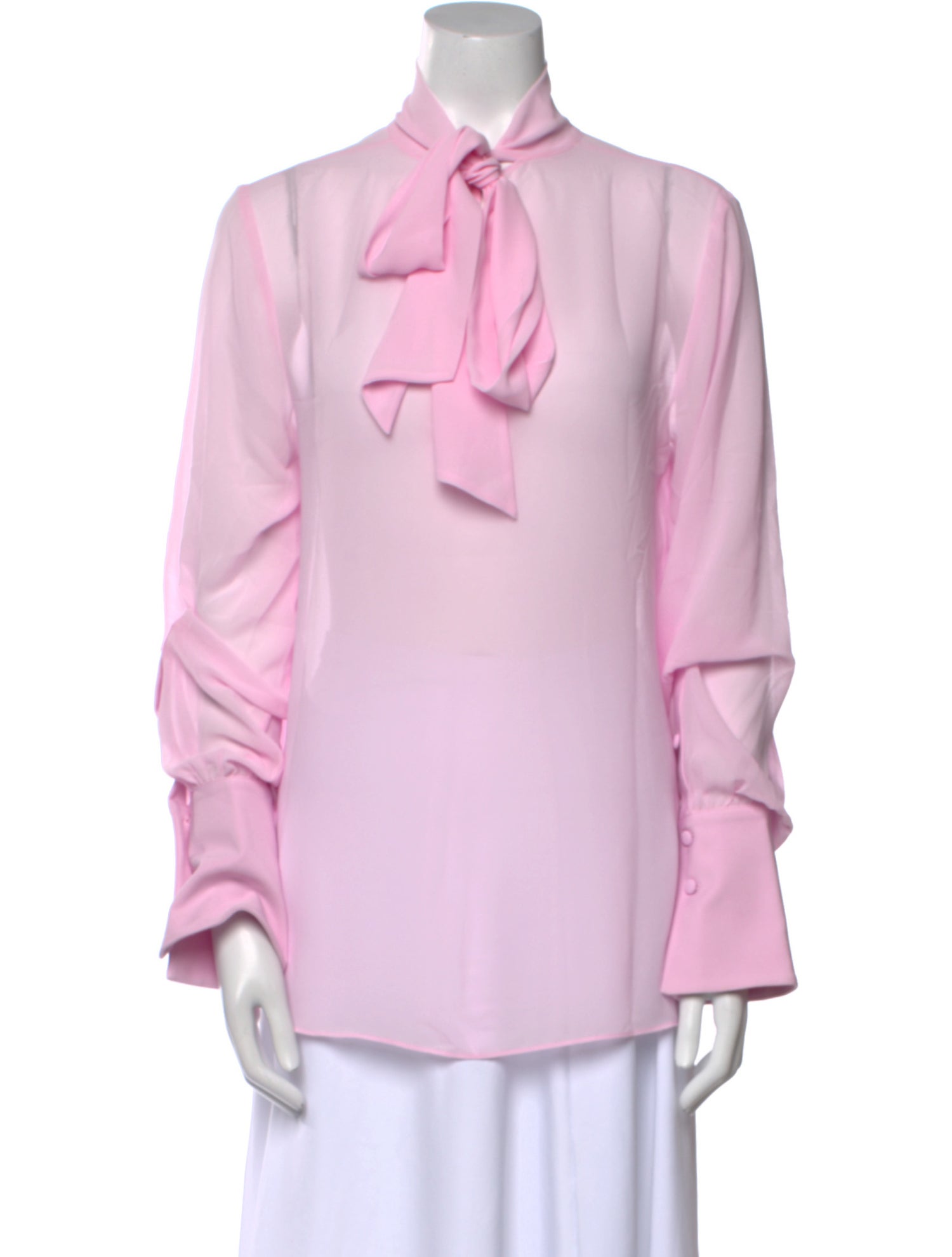 SER.O.YA Tie Neck Long Sleeve Blouse