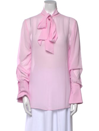 SER.O.YA Tie Neck Long Sleeve Blouse