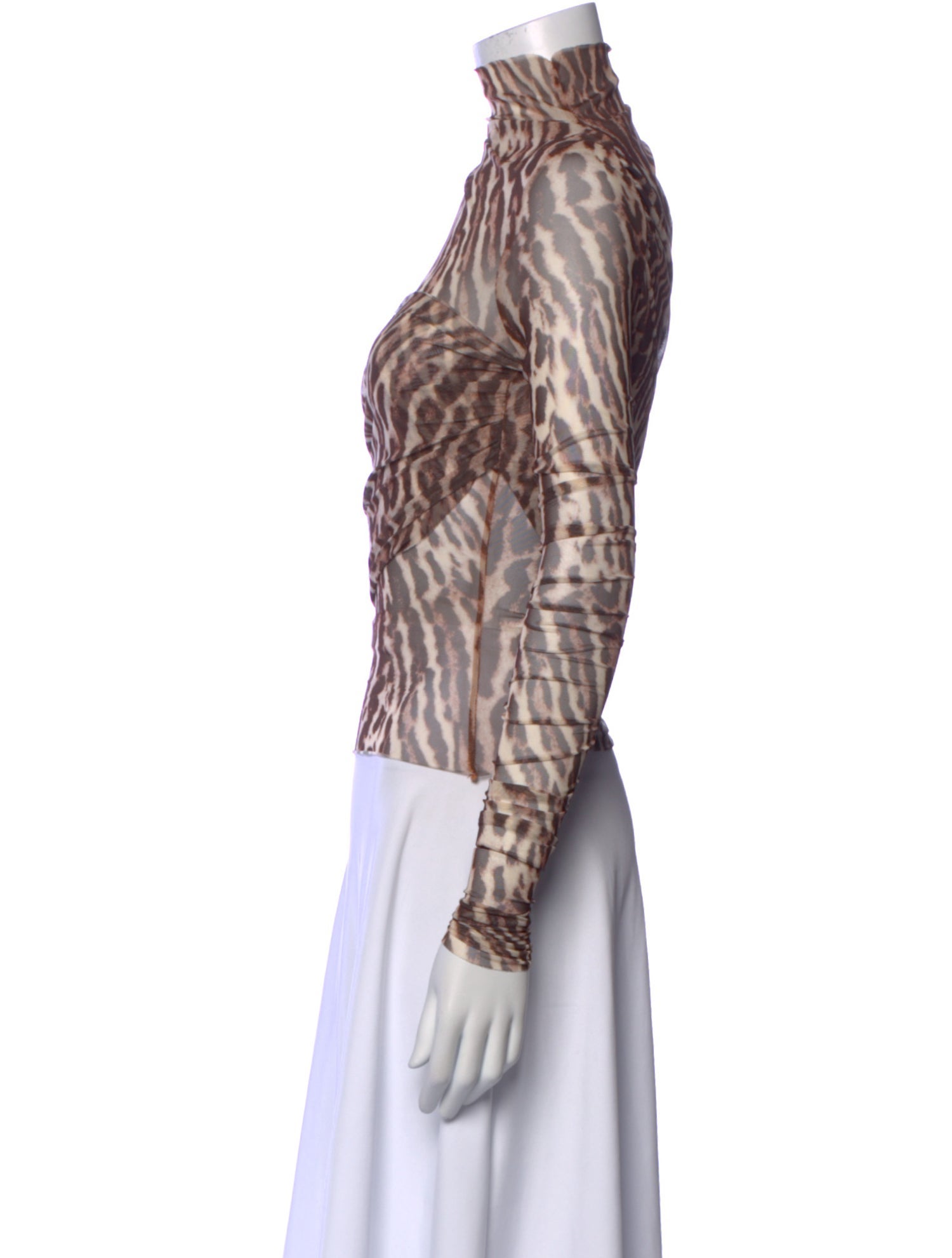 SER.O.YA Animal Print Turtleneck Top