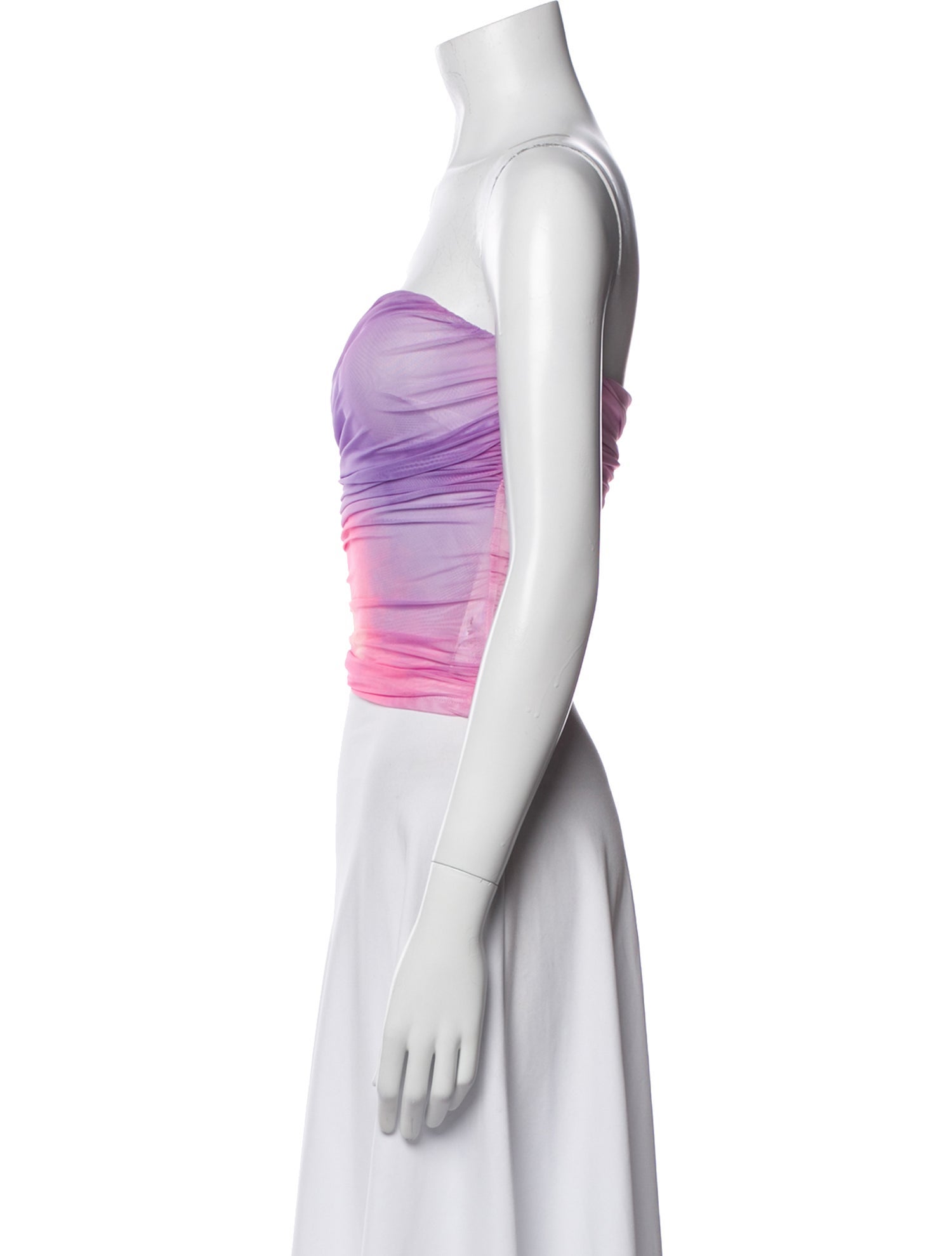 SER.O.YA Colorblock Pattern Strapless Crop Top