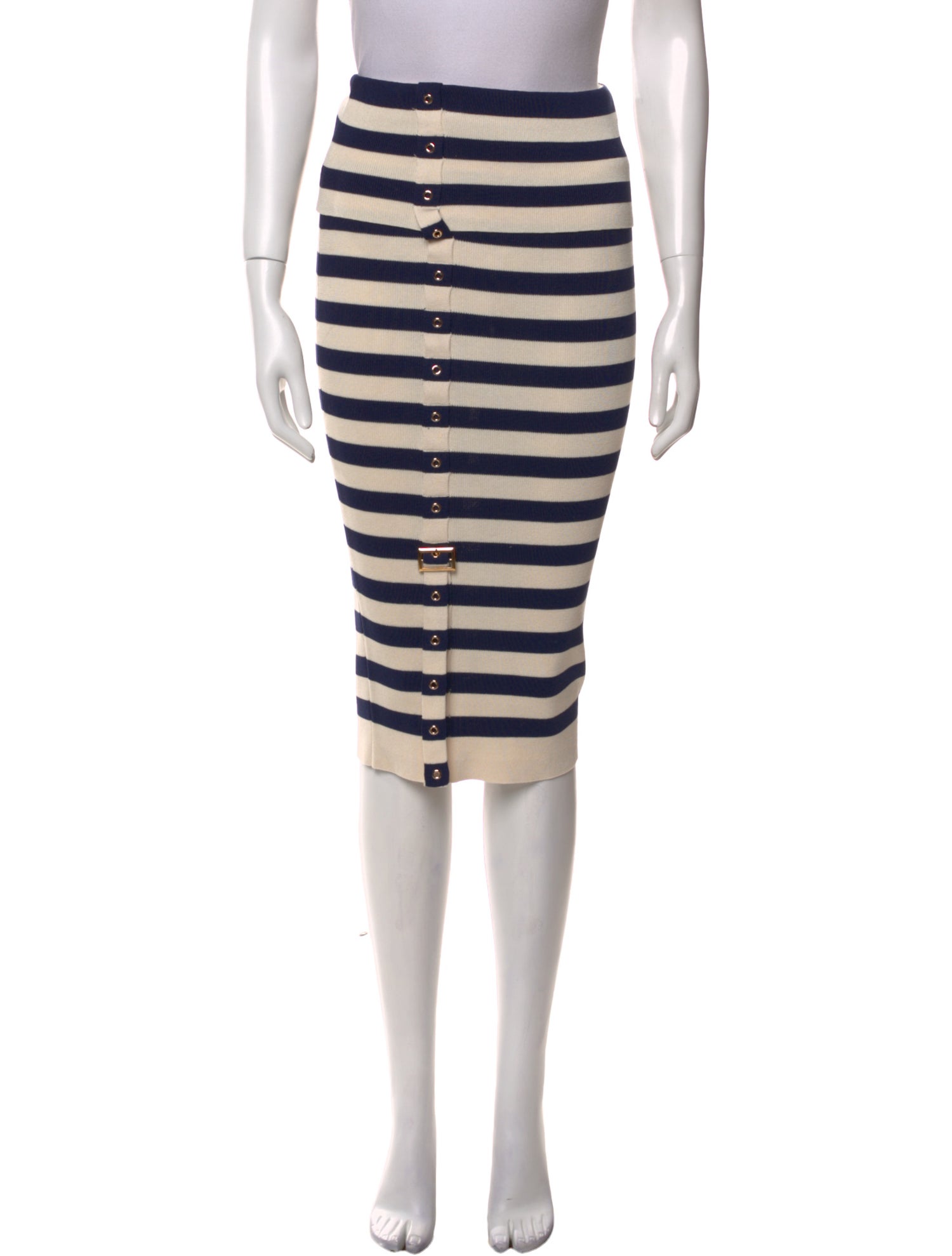 SER.O.YA Striped Knee-Length Skirt
