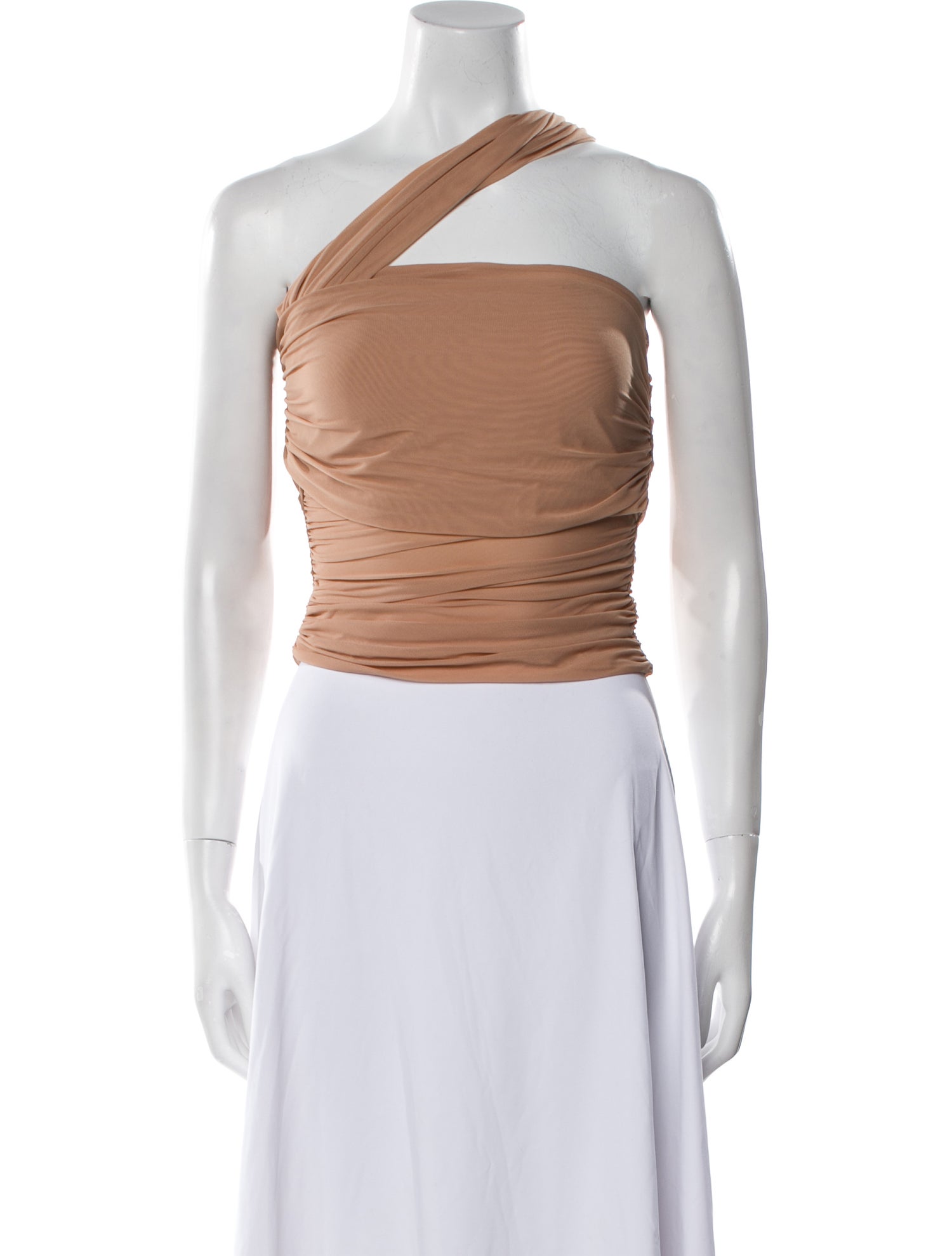 SER.O.YA Nylon One-Shoulder Crop Top