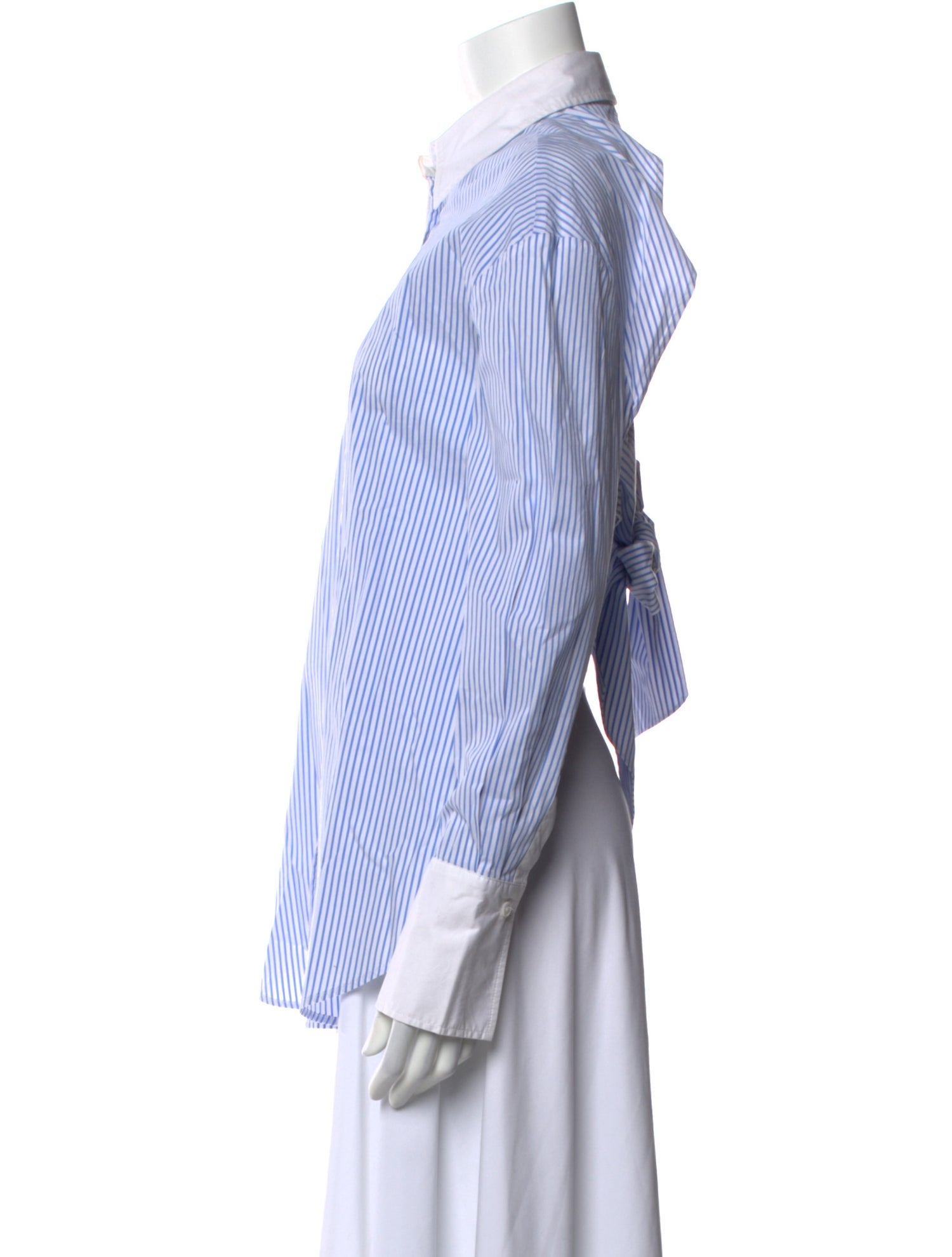 SER.O.YA Striped Long Sleeve Button-Up Top