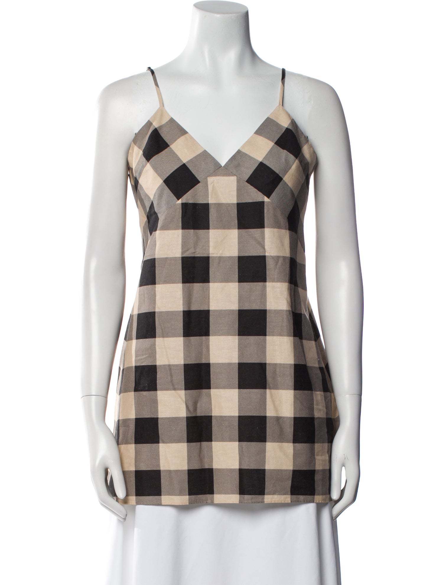 SER.O.YA Plaid Print V-Neck Tunic