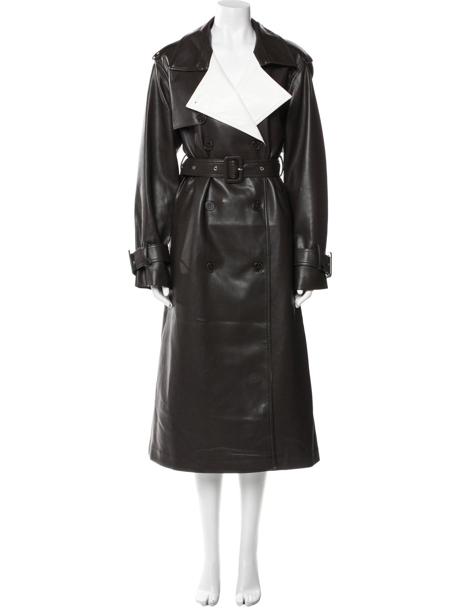 SER.O.YA Faux Leather Trench Coat w/ Tags