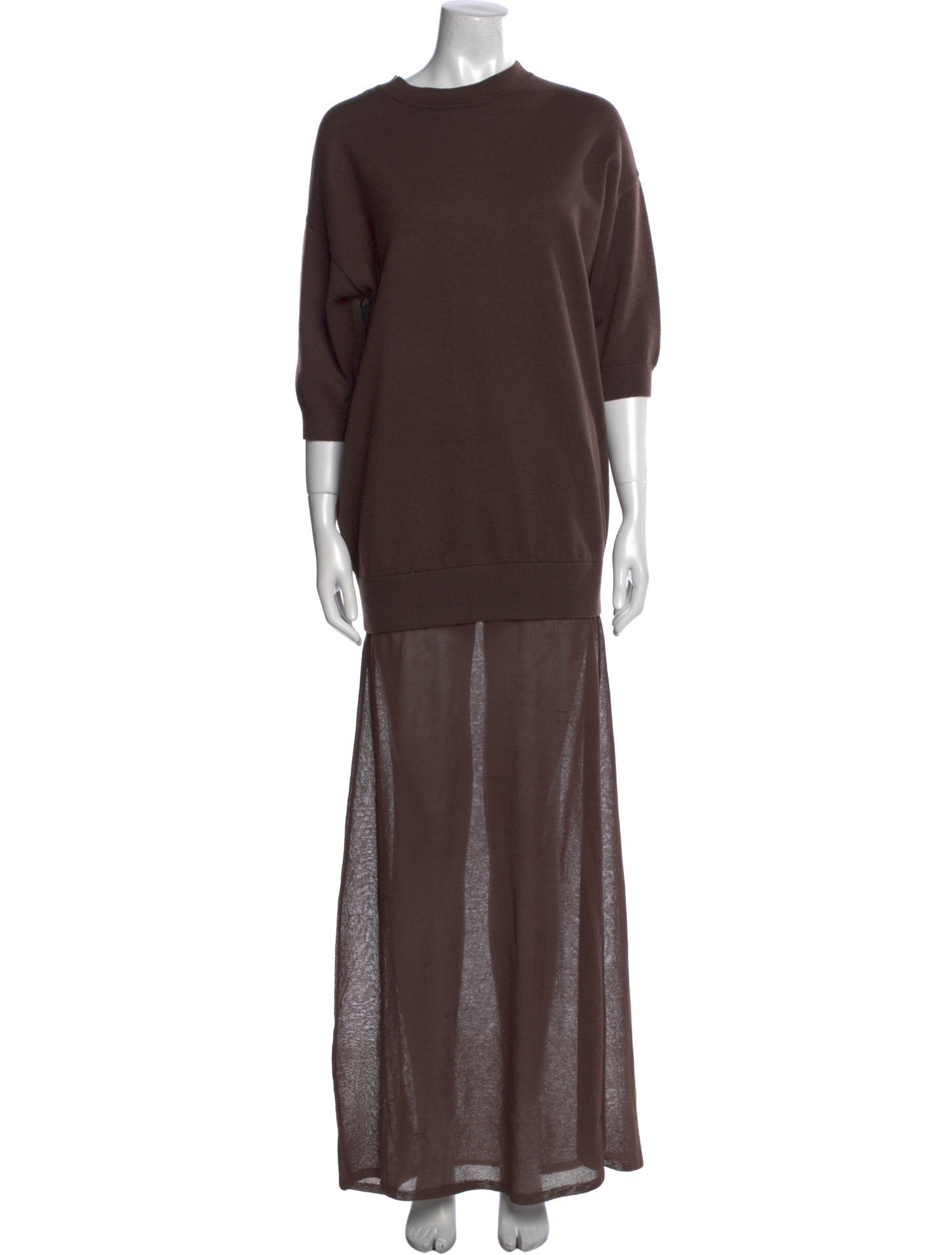 SER.O.YA Crew Neck Long Dress