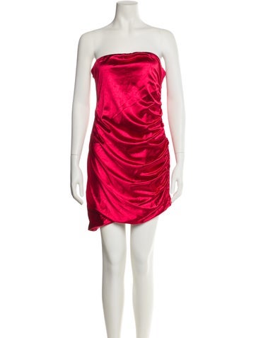 Pre-owned Ser.o.ya Strapless Mini Dress W/ Tags In Red