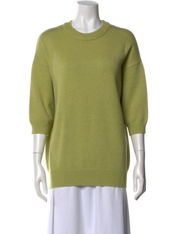 Pre-owned Ser.o.ya Crew Neck Sweater In Green